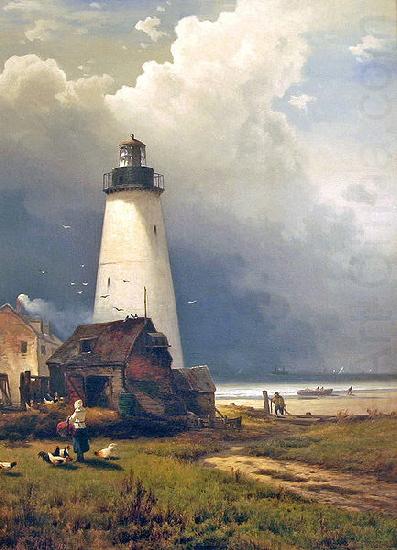 Edward Moran Sandy Hook Lighthouse china oil painting image